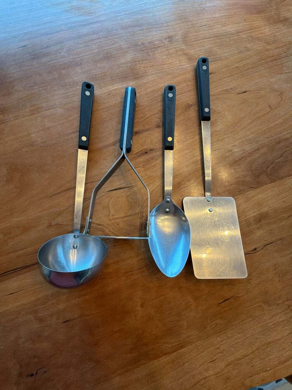 Vintage Flint Arrowhead Stainless USA Kitchen Utensil Set 4-Piece